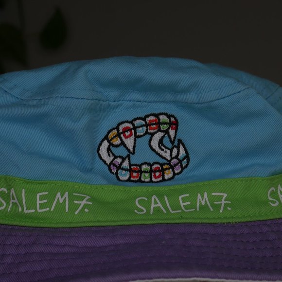 Salem7. Blue, Green, Purple Bucket Hat - Picture 2 of 3